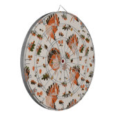 Erntedank Happy Turkey Day Mustergeschenk Dartscheibe (Vorderseite Links)