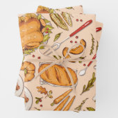 Erntedank Happy Turkey Day Mustergeschenk Geschenkpapier Set (Beispiel)
