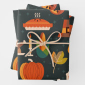 Erntedank Happy Turkey Day Mustergeschenk Geschenkpapier Set (Beispiel)