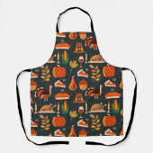 Erntedank Happy Turkey Day Mustergeschenk Schürze (Vorderseite)