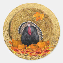 Erntedank Harvest Classic Round Aufkleber