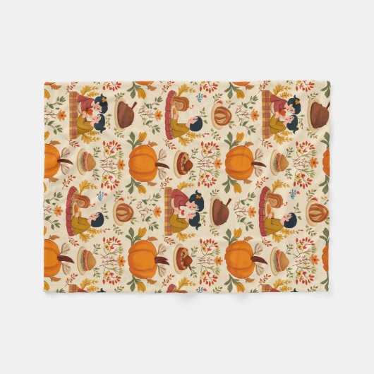Erntedank Harvest Fleece Blanket (Vorderseite (Horizontal))