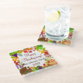 Erntedank Harvest Glasuntersetzer (Schrägansicht)