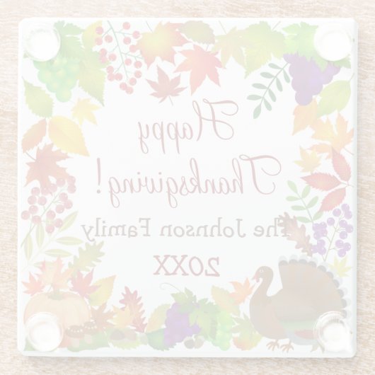 Erntedank Harvest Glasuntersetzer (Rückseite)