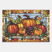 Erntedank Harvest, Hartglas Geschenkpapier Set (Vorderseite)