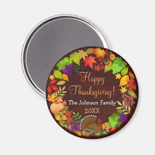 Erntedank Harvest Magnet (Vorderseite/Rückseite)