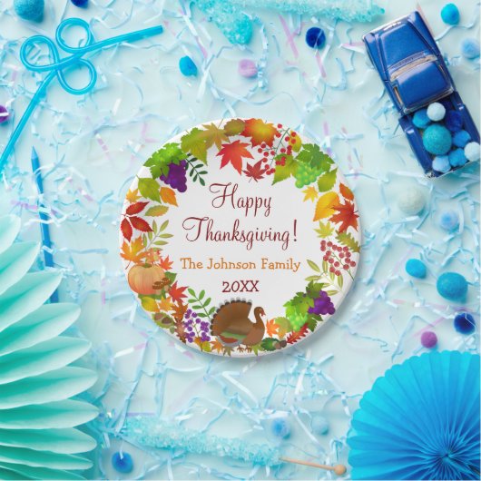 Erntedank Harvest Pappteller (Party)