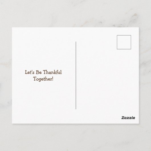 Erntedank Harvest Postkarte (Rückseite)