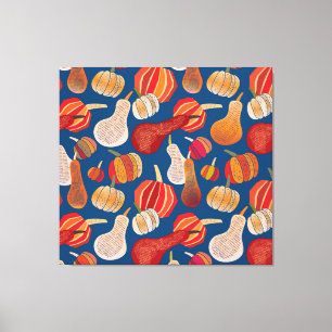 Erntedank Harvest: Pumpkin Vintag Art Leinwanddruck