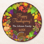 Erntedank Harvest Runder Pappuntersetzer (Vorderseite)