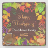 Erntedank Harvest Steinuntersetzer (Vorderseite)