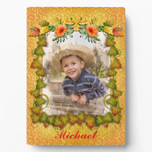 Erntedank Herbst Ahornleder und Sonnenblumen