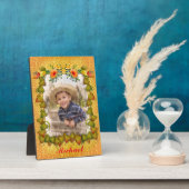 Erntedank Herbst Ahornleder und Sonnenblumen Fotoplatte (Seite)