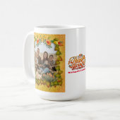 Erntedank Herbst Ahornleder und Sonnenblumen Kaffeetasse (Vorderseite Links)