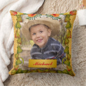 Erntedank Herbst Ahornleder und Sonnenblumen Kissen (Decke)