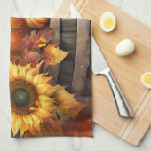 Erntedank Herbst Blätter Geschirrtuch (Viertel Falte)