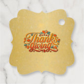 Erntedank Herbst Blätter und Kürbis Geschenkanhänger (Rückseite)