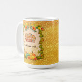 Erntedank Herbst Blätter und Kürbis Kaffeetasse (Vorderseite Links)