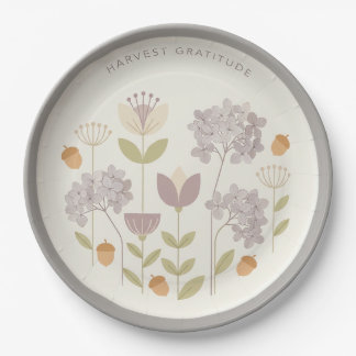 Erntedank-Herbst-Blumen-Papierteller Pappteller