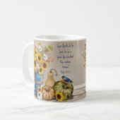 Erntedank Herbst Blütenblume Kaffeetasse (Vorderseite Links)