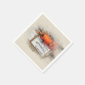 Erntedank-Herbst-Buchstapel Serviette (Ecke)