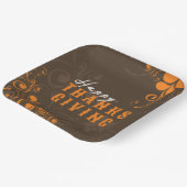 Erntedank Herbst Deko Orange Blätter Wirbel Pappteller (Gewinkelt)