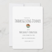 Erntedank Herbst Dinner Türkei Party Einladung (Vorderseite)