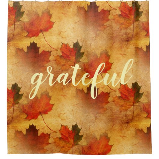 Erntedank Herbst Duschvorhang (Vorderseite)