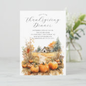 Erntedank Herbst Einladung (Stehend Vorderseite)