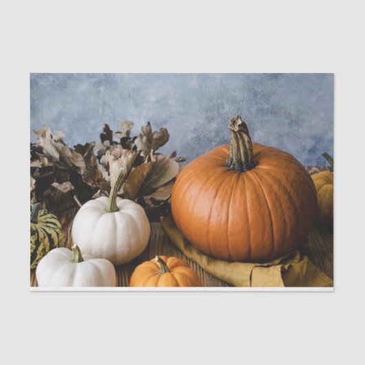Erntedank Herbst Ernte Halloween Pumpkin Seidenpapier (Vorderseite)