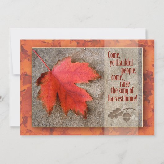 Erntedank | Herbst | Ernte Zuhause Einladung (Vorderseite)