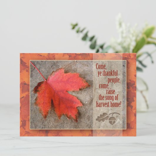 Erntedank | Herbst | Ernte Zuhause Einladung (Stehend Vorderseite)