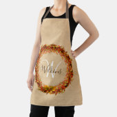 Erntedank-Herbst-Fall-Kranz-Blätter-Monogramm Schürze (InSitu)