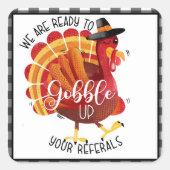 Erntedank Herbst Festival Referenzen real Anwesen Quadratischer Aufkleber (Vorderseite)