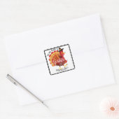 Erntedank Herbst Festival Referenzen real Anwesen Quadratischer Aufkleber (Umschlag)