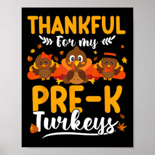 Erntedank Herbst glücklich meine Truthähne im Vorf Poster