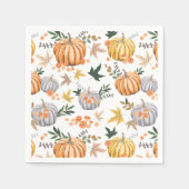 Erntedank Herbst Harvest Pumpkin Pattern Serviette (Vorderseite)