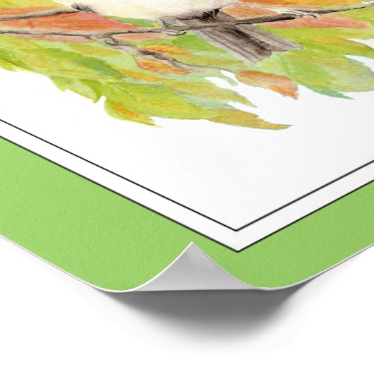 Erntedank, Herbst, Herbst, Chickadee, Vogelsprache Poster (Ecke)