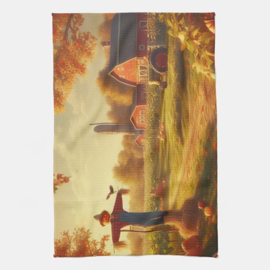 Erntedank/Herbst/Herbst Geschirrtuch (Vertikal)