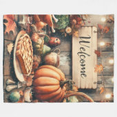 Erntedank/Herbst/Herbst/Vintag Fleecedecke (Vorderseite (Horizontal))