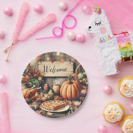 Erntedank/Herbst/Herbst/Vintag Pappteller (Party)