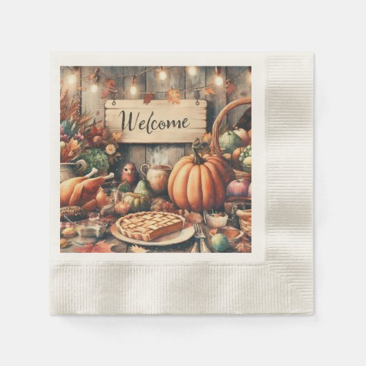 Erntedank/Herbst/Herbst/Vintag Serviette (Vorderseite)