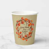 Erntedank-Herbst hinzufügen Pappbecher (Rückseite)