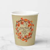 Erntedank-Herbst hinzufügen Pappbecher (Vorderseite)