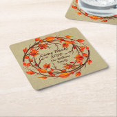 Erntedank-Herbst hinzufügen Rechteckiger Pappuntersetzer (angewinkelt)