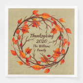 Erntedank-Herbst hinzufügen Serviette (Vorderseite)