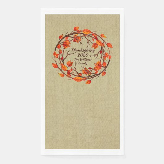 Erntedank-Herbst hinzufügen Serviette (Vorderseite)