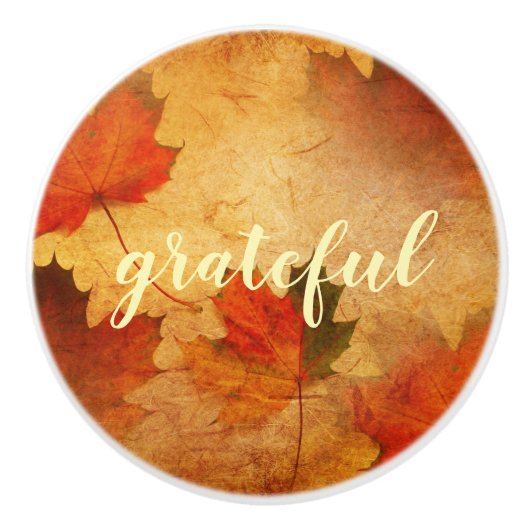 Erntedank Herbst Keramikknauf (Vorderseite)