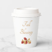 Erntedank Herbst lässt Elegant zurück Pappbecher (Rückseite)