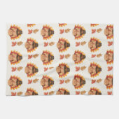 Erntedank Herbst lässt Gobble Geschirrtuch (Horizontal)